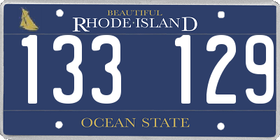 RI license plate 133129