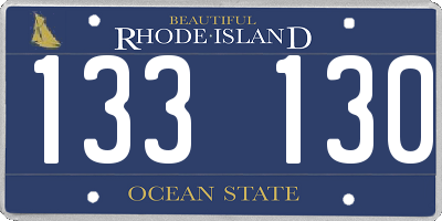 RI license plate 133130