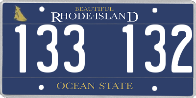 RI license plate 133132