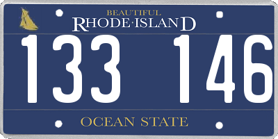 RI license plate 133146