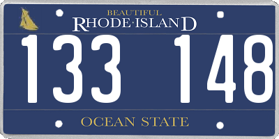 RI license plate 133148
