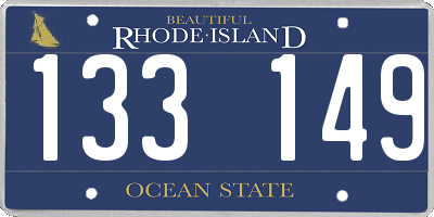 RI license plate 133149
