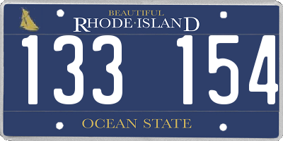 RI license plate 133154