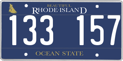RI license plate 133157