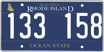 RI license plate 133158
