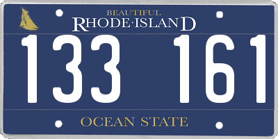 RI license plate 133161