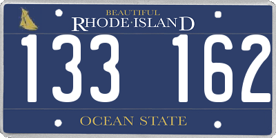 RI license plate 133162