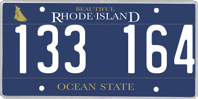 RI license plate 133164