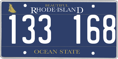 RI license plate 133168