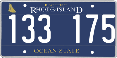 RI license plate 133175