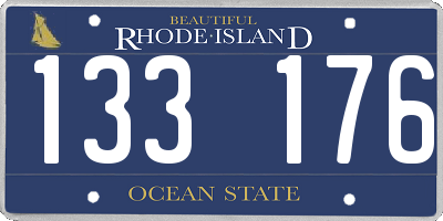 RI license plate 133176