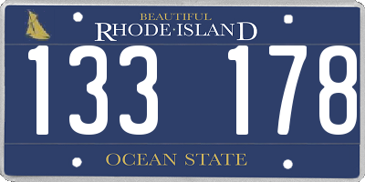 RI license plate 133178