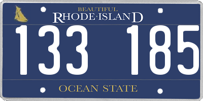 RI license plate 133185