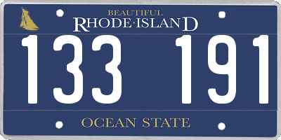 RI license plate 133191