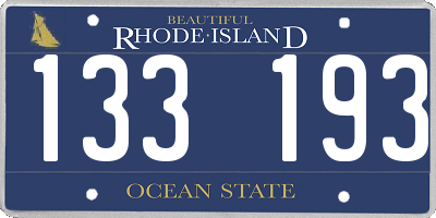 RI license plate 133193