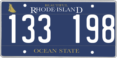 RI license plate 133198