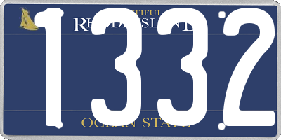RI license plate 1332