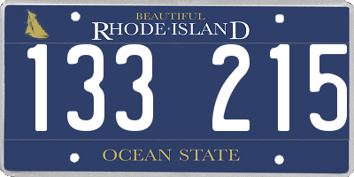 RI license plate 133215
