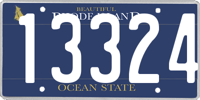 RI license plate 13324