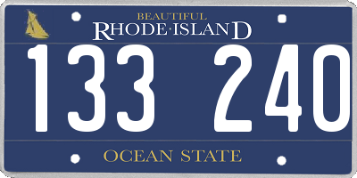 RI license plate 133240