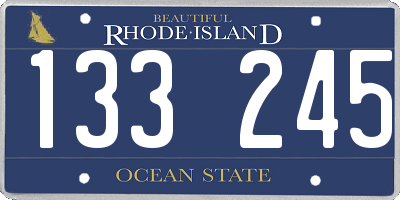 RI license plate 133245