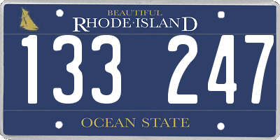 RI license plate 133247