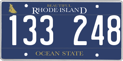 RI license plate 133248