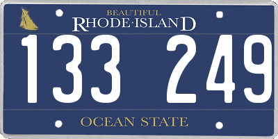 RI license plate 133249