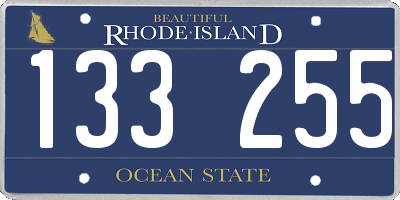 RI license plate 133255