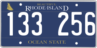 RI license plate 133256