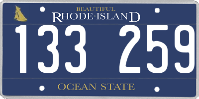 RI license plate 133259