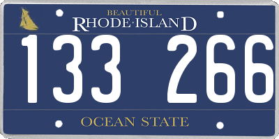 RI license plate 133266