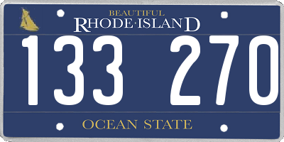 RI license plate 133270