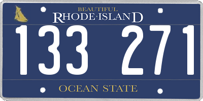 RI license plate 133271