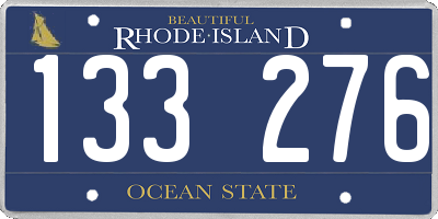 RI license plate 133276