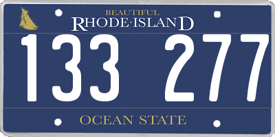 RI license plate 133277