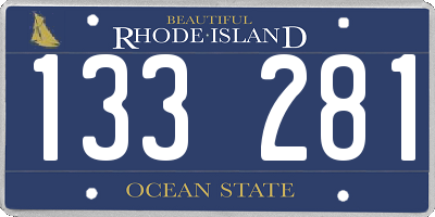 RI license plate 133281
