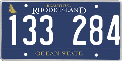 RI license plate 133284