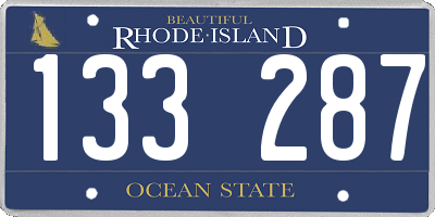 RI license plate 133287