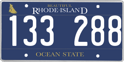RI license plate 133288