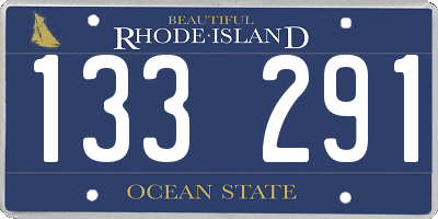 RI license plate 133291