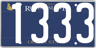 RI license plate 1333