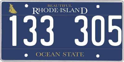 RI license plate 133305