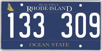RI license plate 133309