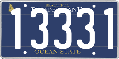 RI license plate 13331