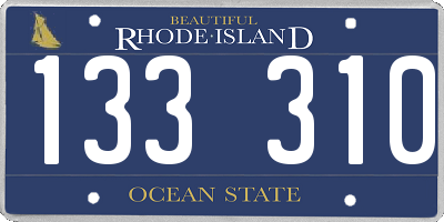 RI license plate 133310