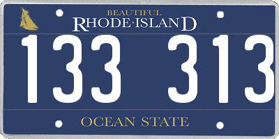 RI license plate 133313