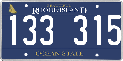RI license plate 133315