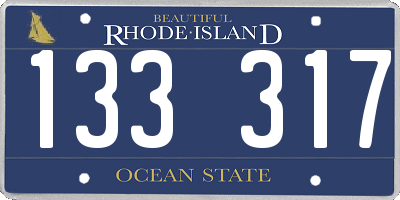 RI license plate 133317