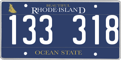 RI license plate 133318